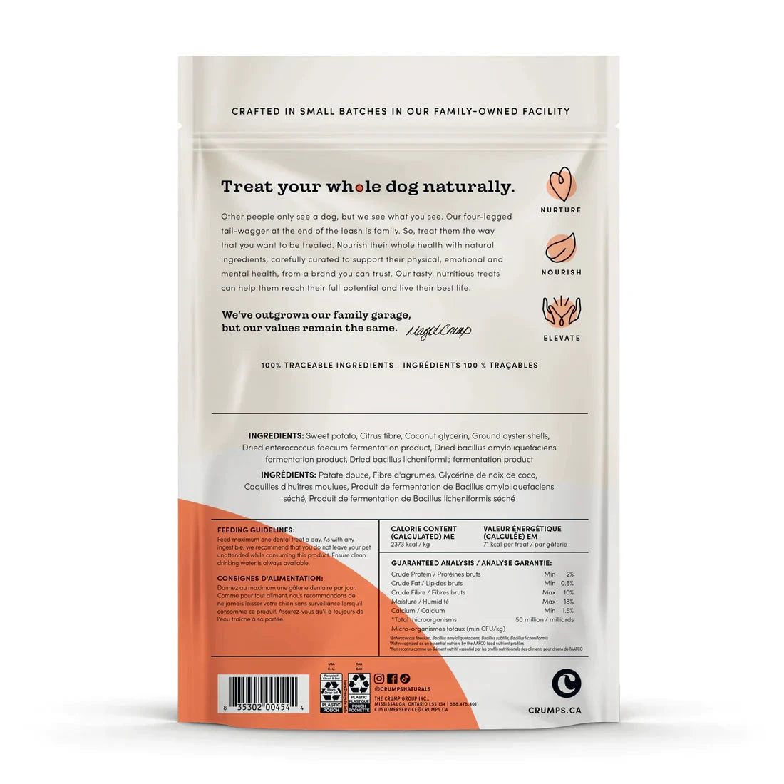 Crumps' Naturals Plaque Busters Advanced Whole Mouth Dental Sticks 10pc by Crumps' Naturals