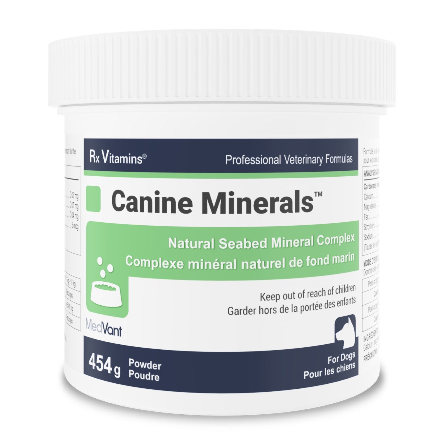 Vitamines et minéraux canins en poudre pour chiens