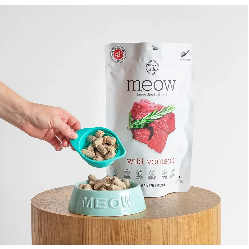 Meow Freeze Dried Cat Food Wild Venison Recipe by NZPF