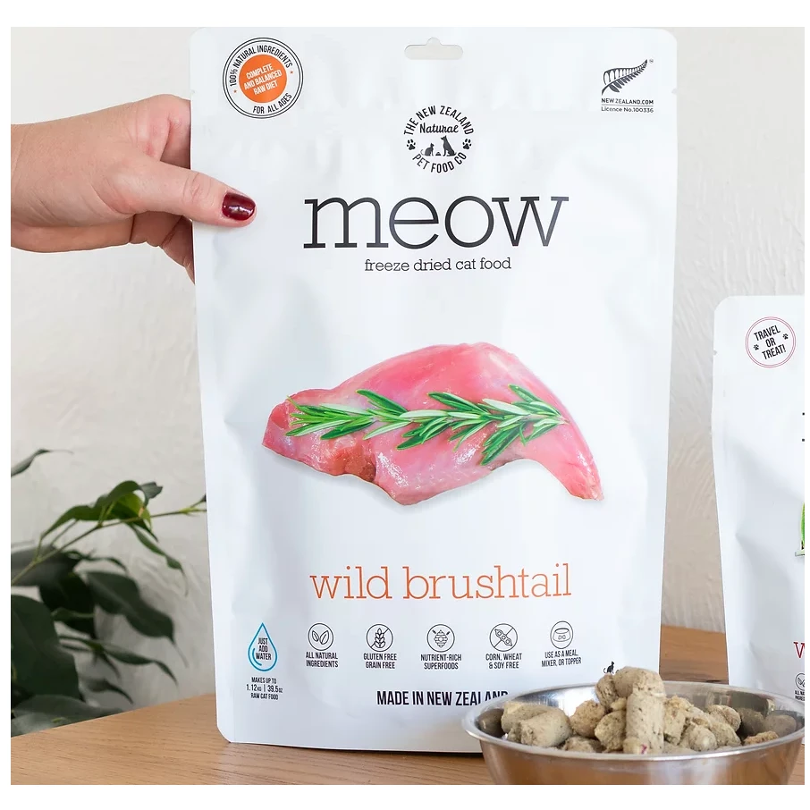 Meow Freeze Dried Cat Food Wild Brushtail Recipe by NZPF