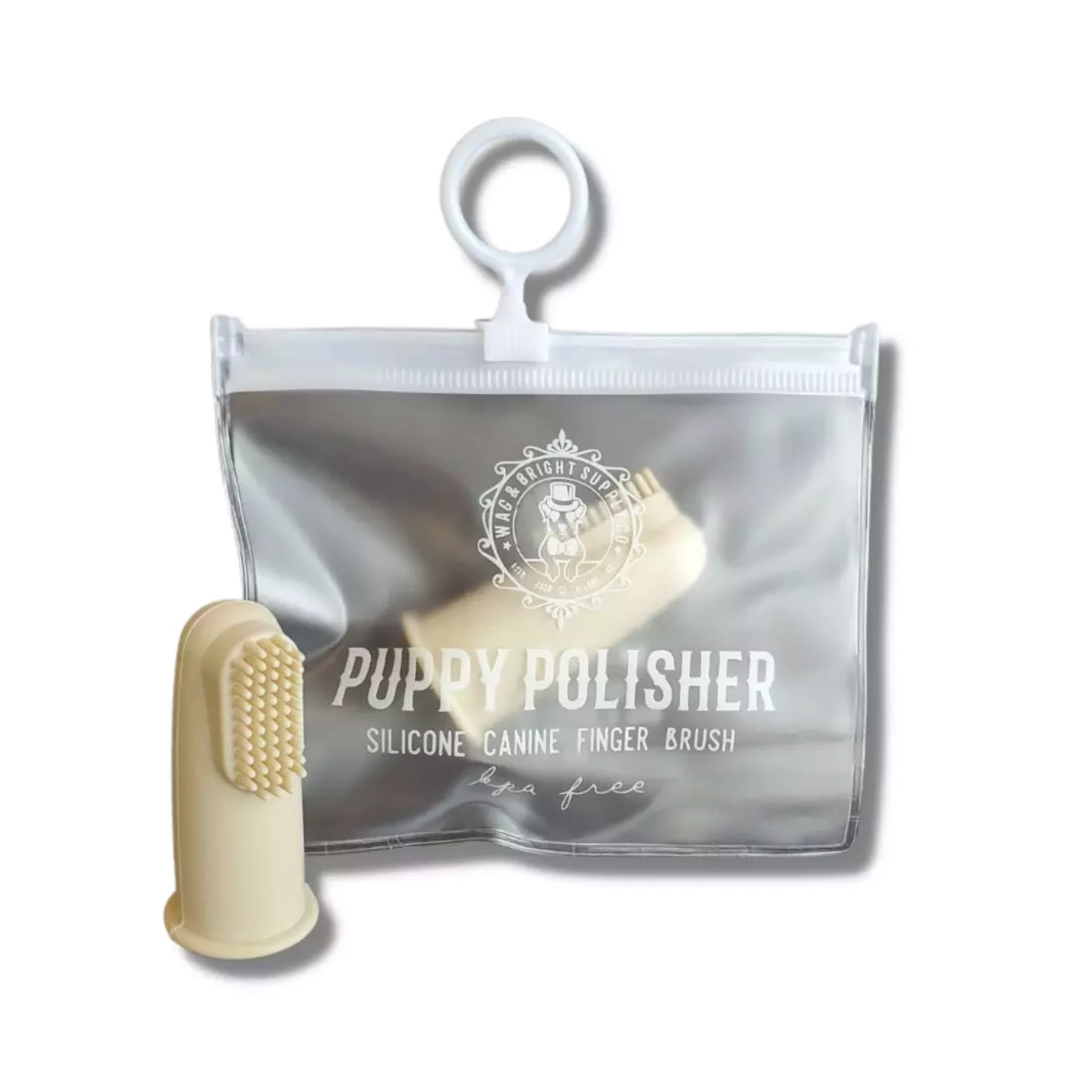 Wag & Bright Puppy Polisher Silicone BPA Free Finger Brush by Wag & Bright
