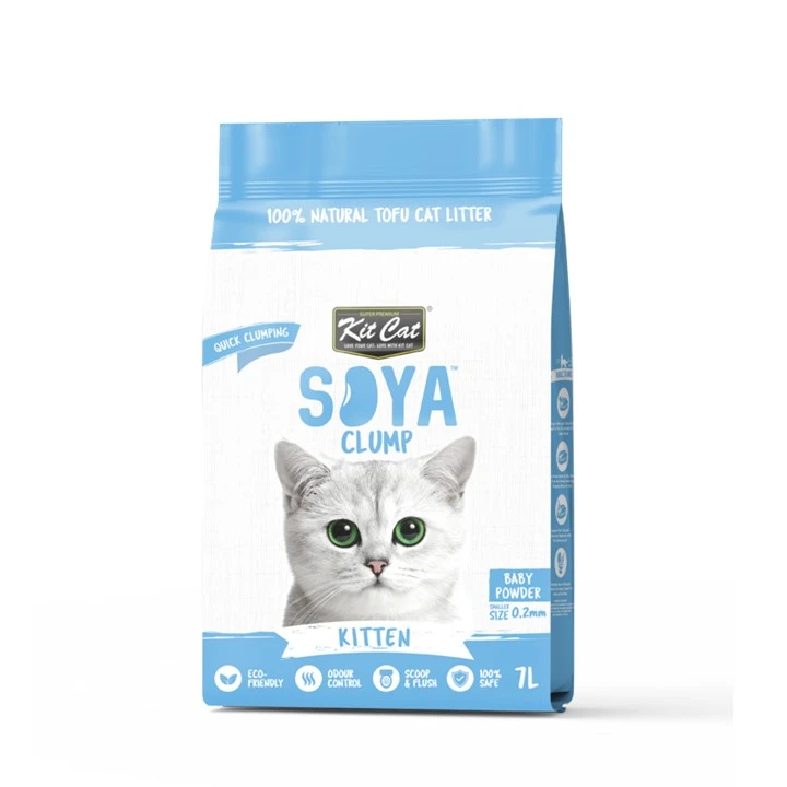 Kit Cat Soybean Litter Soya Clump Kitten Baby Powder 7L by Kit Cat