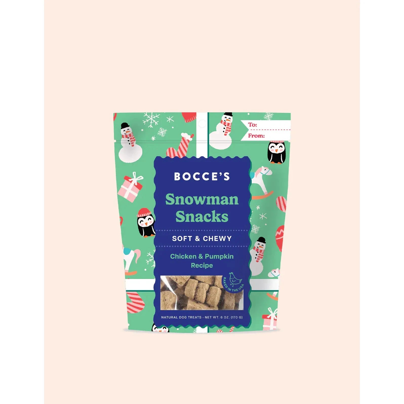 Snowman Snacks Soft & Chewy Treats by Bocce's Bakery