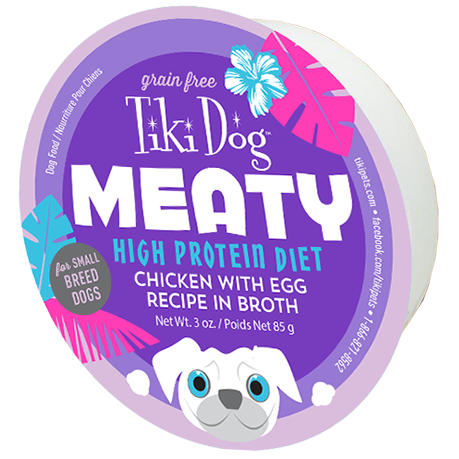 Tiki Dog™ MEATY - Recette de poulet aux œufs dans un bouillon 3 oz