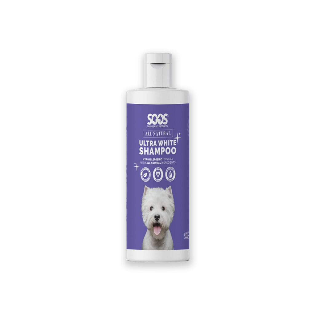 (Groomers' Choice) Soos Pets All Natural Ultra White Hypoallergenic Shampoo For Dogs And Cats 500ml