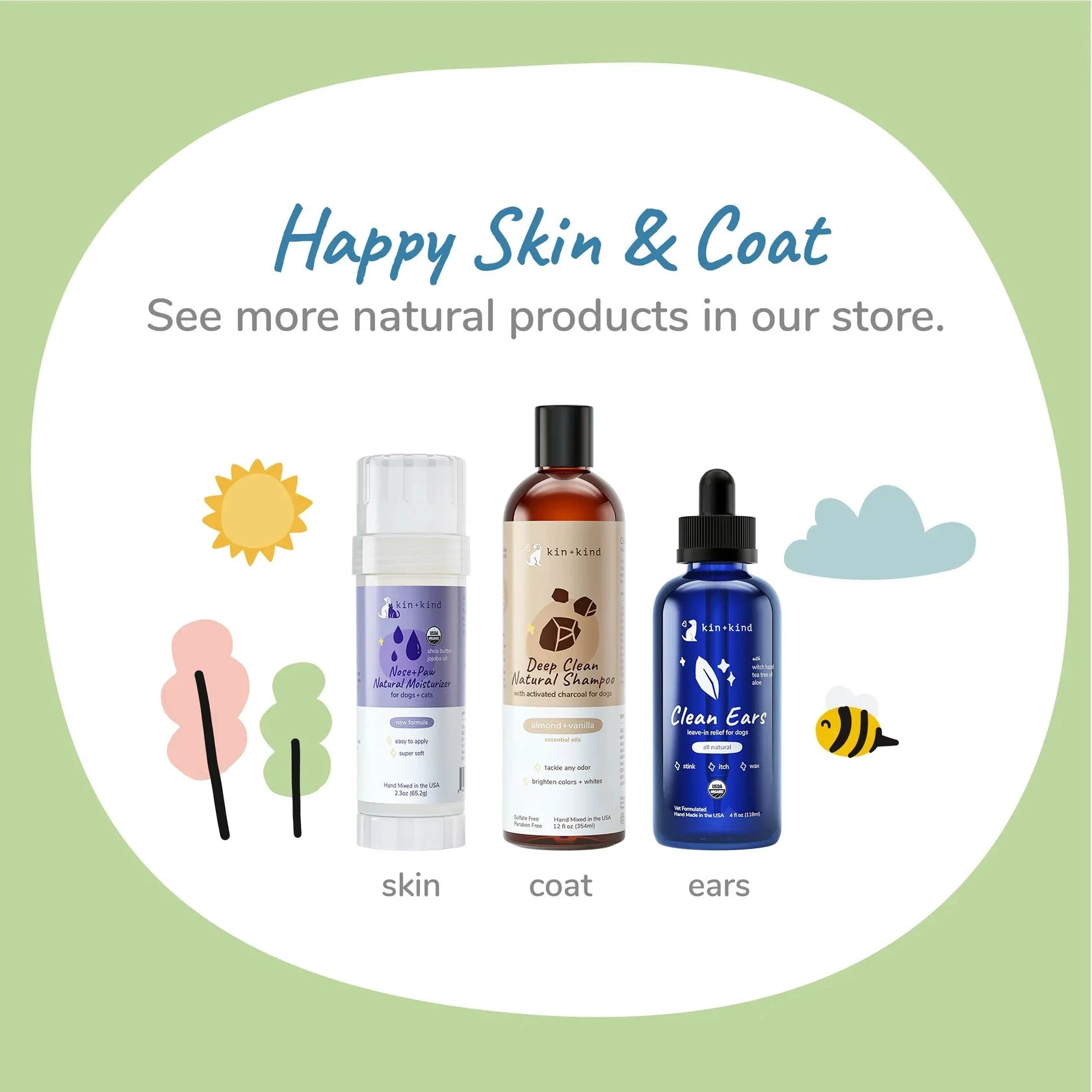 Kin&Kind - Natural Kitty Ear Cleaner 4oz by Kin+Kind