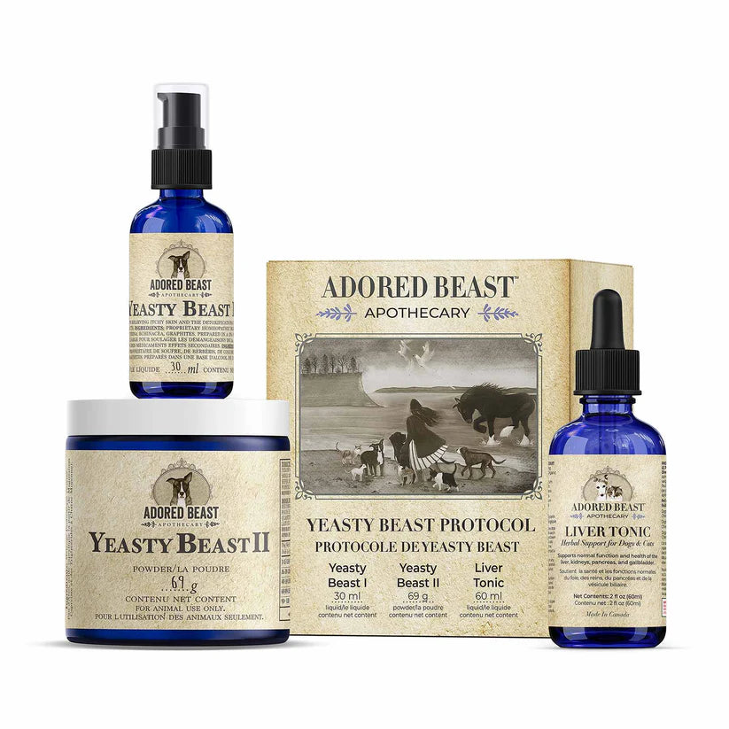 Adored Beast - Yeasty Beast Protocol for Dogs - 3 product kit