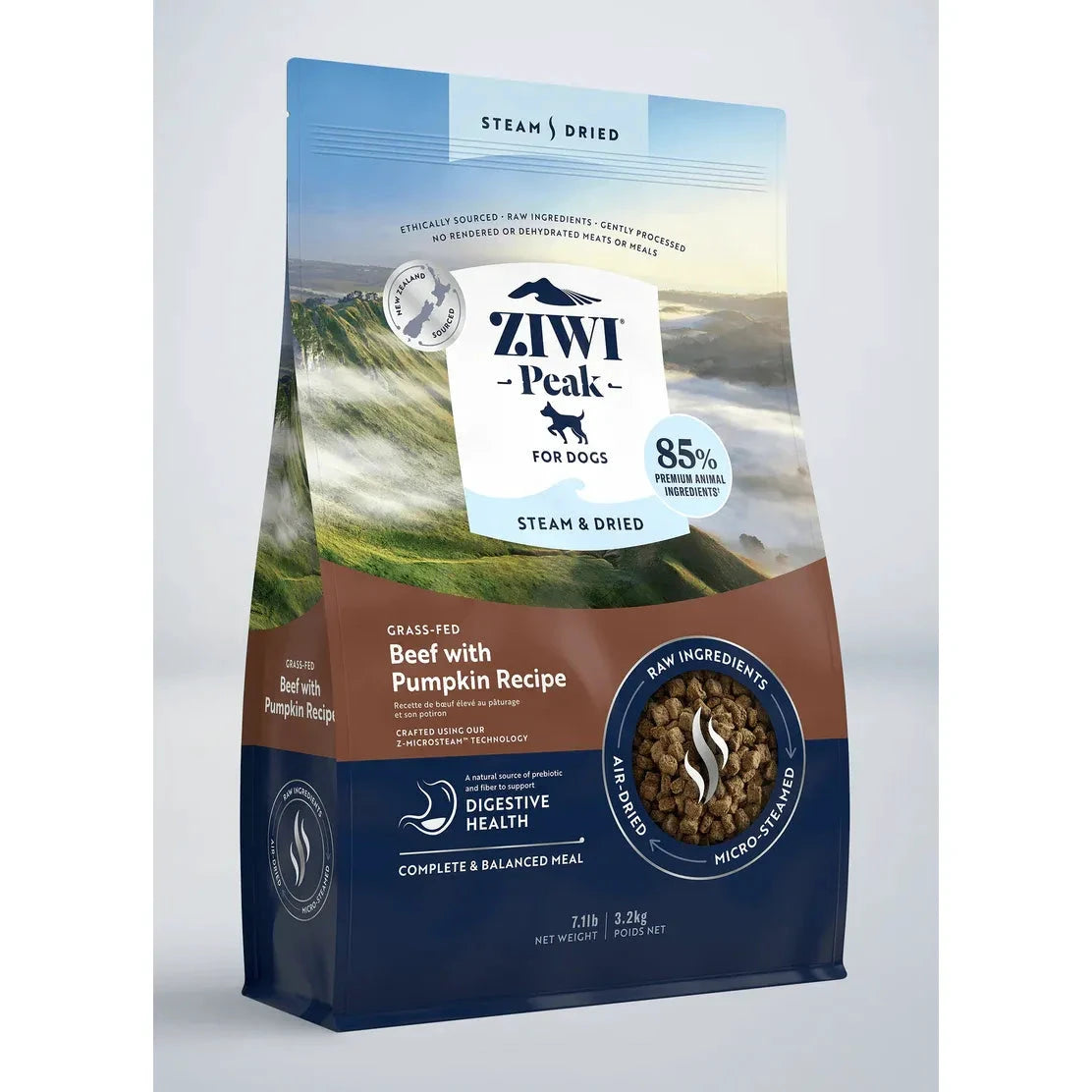 ZIWI Peak Steam Dried Beef with Pumpkin Recipe Dog Food by Ziwi