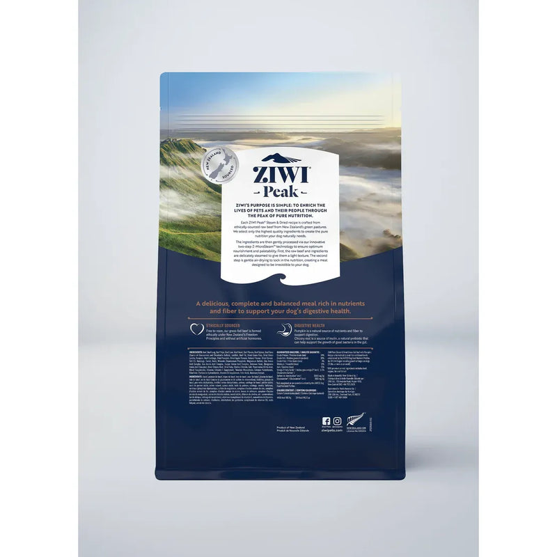 ZIWI Peak Steam Dried Beef with Pumpkin Recipe Dog Food