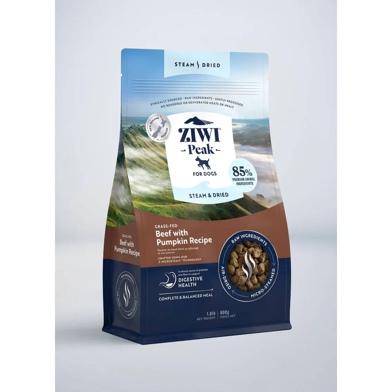ZIWI Peak Steam Dried Beef with Pumpkin Recipe Dog Food