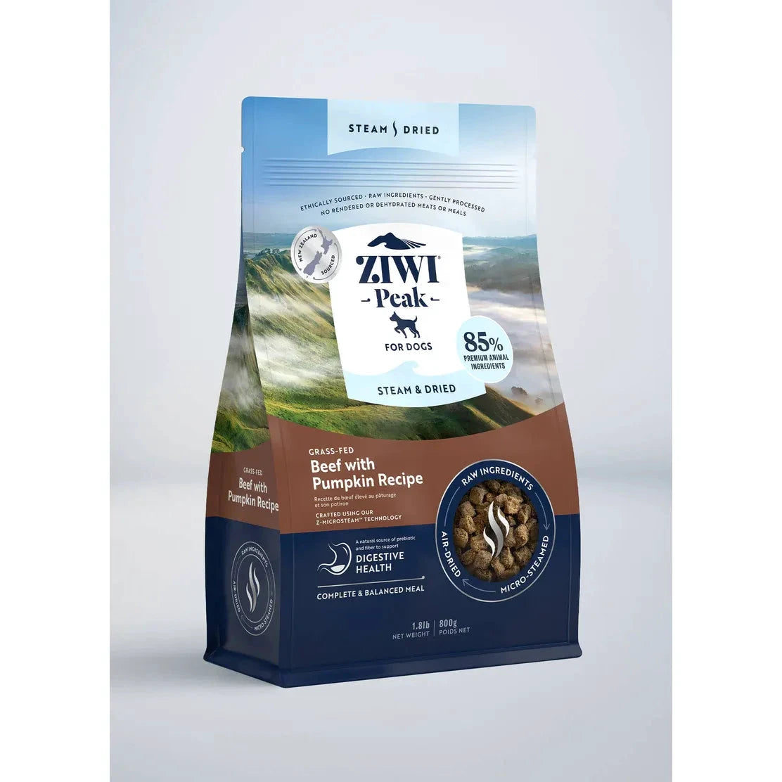 ZIWI Peak Steam Dried Beef with Pumpkin Recipe Dog Food by Ziwi