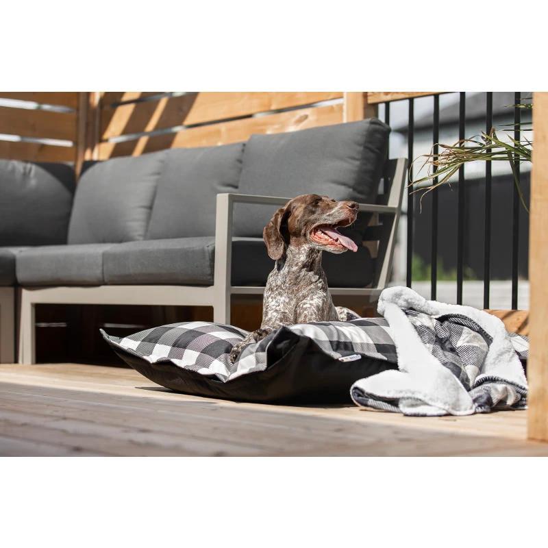 Be One Breed Cloud Pillow Black Plaid by Be One Breed