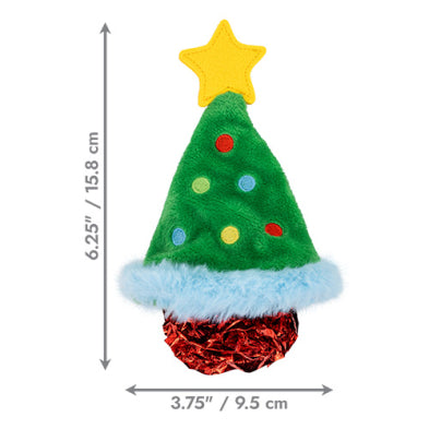 Kong® Holiday Crackles Christmas Tree Green Cat Toy