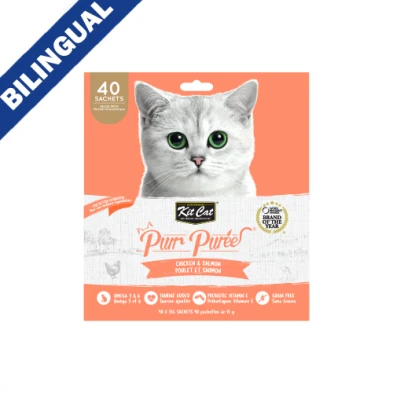 Kit Cat® Purr Purées® Friandises pour chats au poulet et au saumon