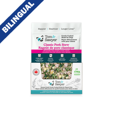 Tom&Sawyer Classic Pork Stew Gently-cooked Frozen Meals for Dogs