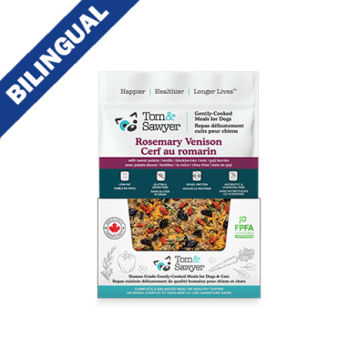 Tom&Sawyer Rosemary Venison Gently-cooked Frozen Meals for Dogs