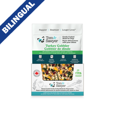 Tom & Sawyer Pawliday Turkey Gobbler Repas surgelés cuits doucement pour chiens