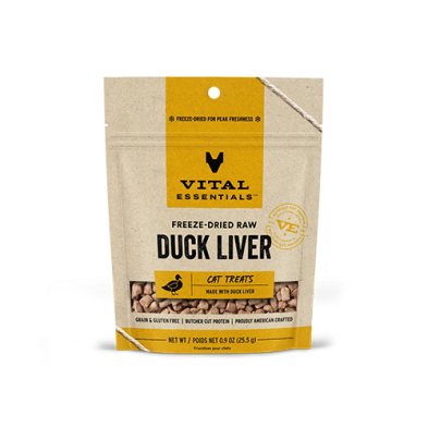 Vital Essentials® Freeze-Dried Duck Liver Cat Treats 0.9oz