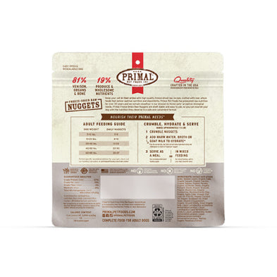 Primal™ Freeze-Dried Raw Nuggets Venison Recipe Dog Food
