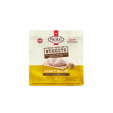 Croquettes lyophilisées Primal Canine, formule lapin