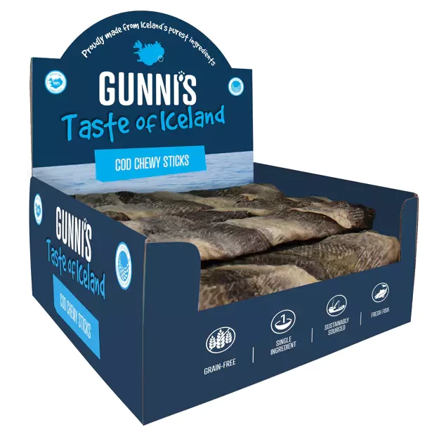 Gunni's Cod Skin Chewy Sticks 4" by GUNNIS