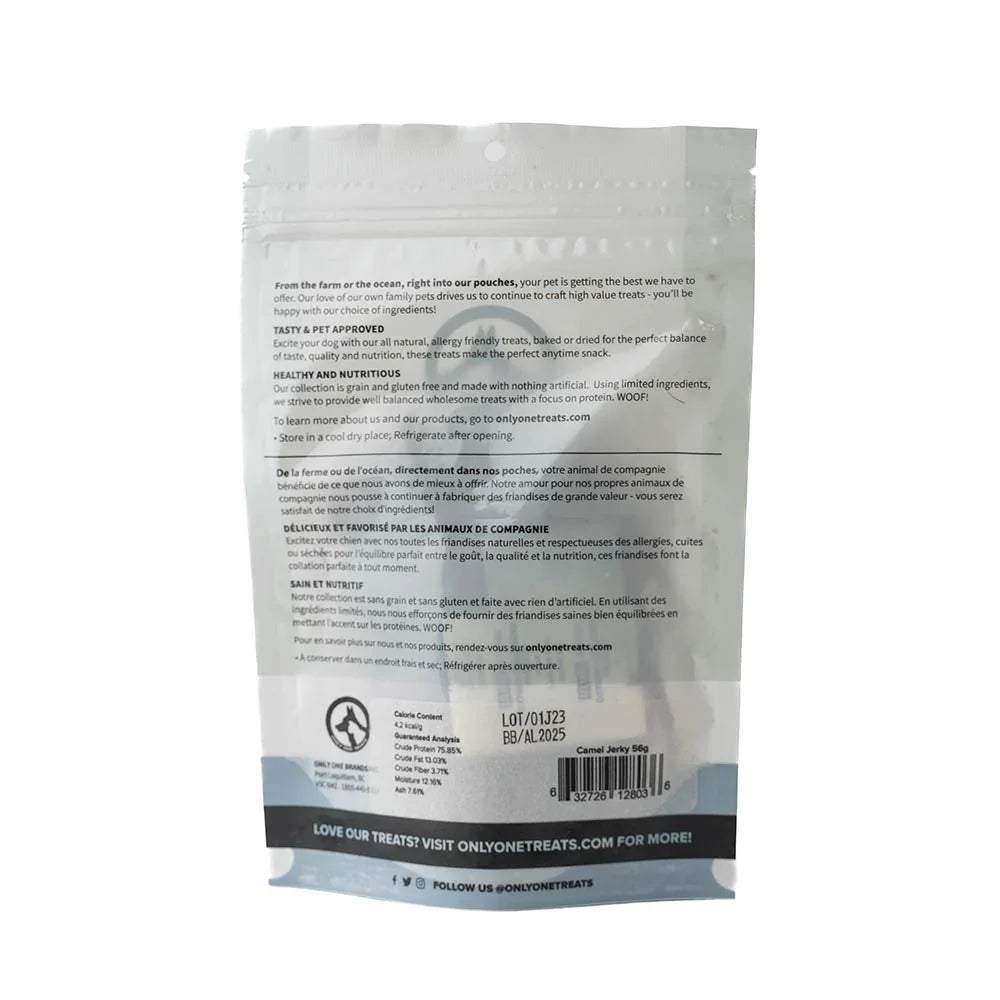 Seulement une friandise de viande de chameau séchée 56 g