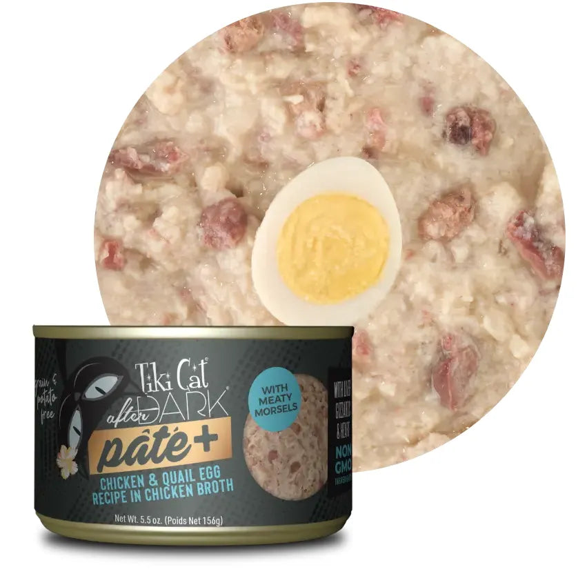 Chat Tiki ? Après la tombée de la nuit ? Recette de poulet et d'œufs de caille dans un bouillon de poulet