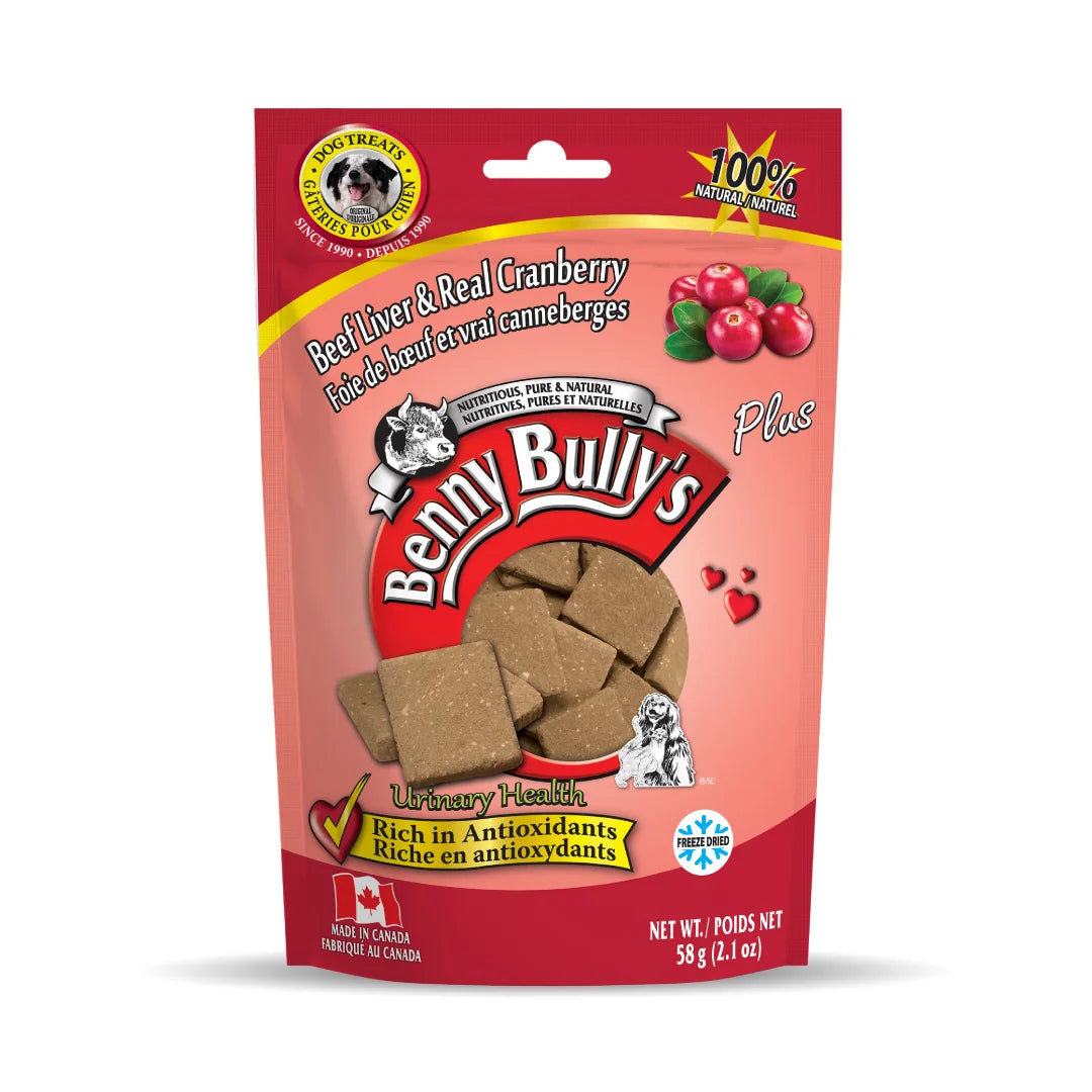 Benny Bully's Beef Liver Plus Cranberry Dog Treats 58g
