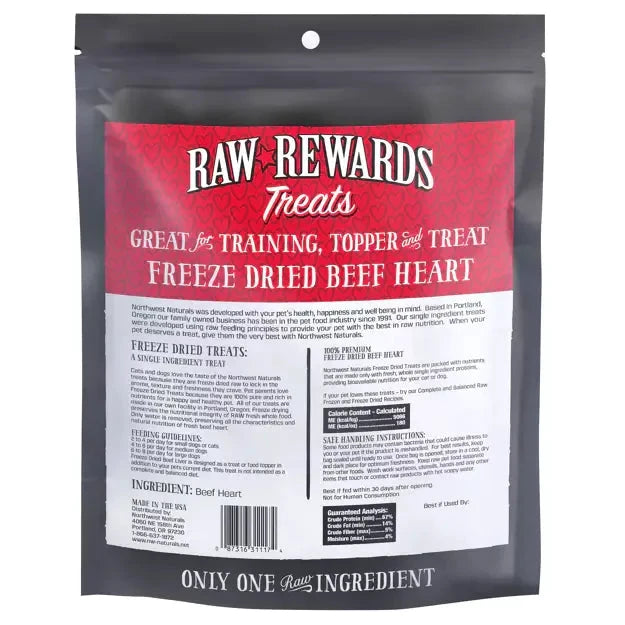 Northwest Naturals Freeze-Dried Treats - Beef Heart 283g by Northwest Naturals