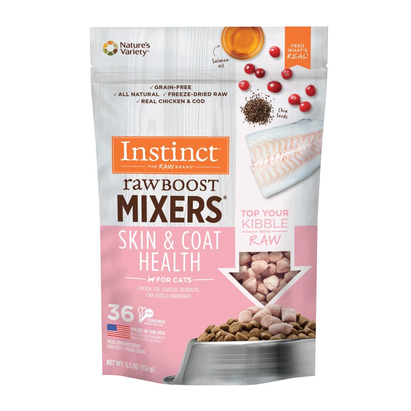 Instinct® Raw Boost Mixers Grain Free Skin & Coat Health Topper Cat by Instinct