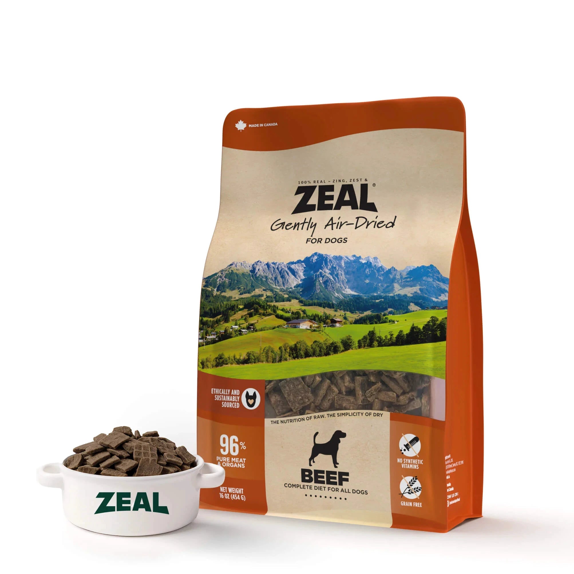 ZEAL Gently Air-Dried Grain Free Beef Recipe for Dogs by Zeal