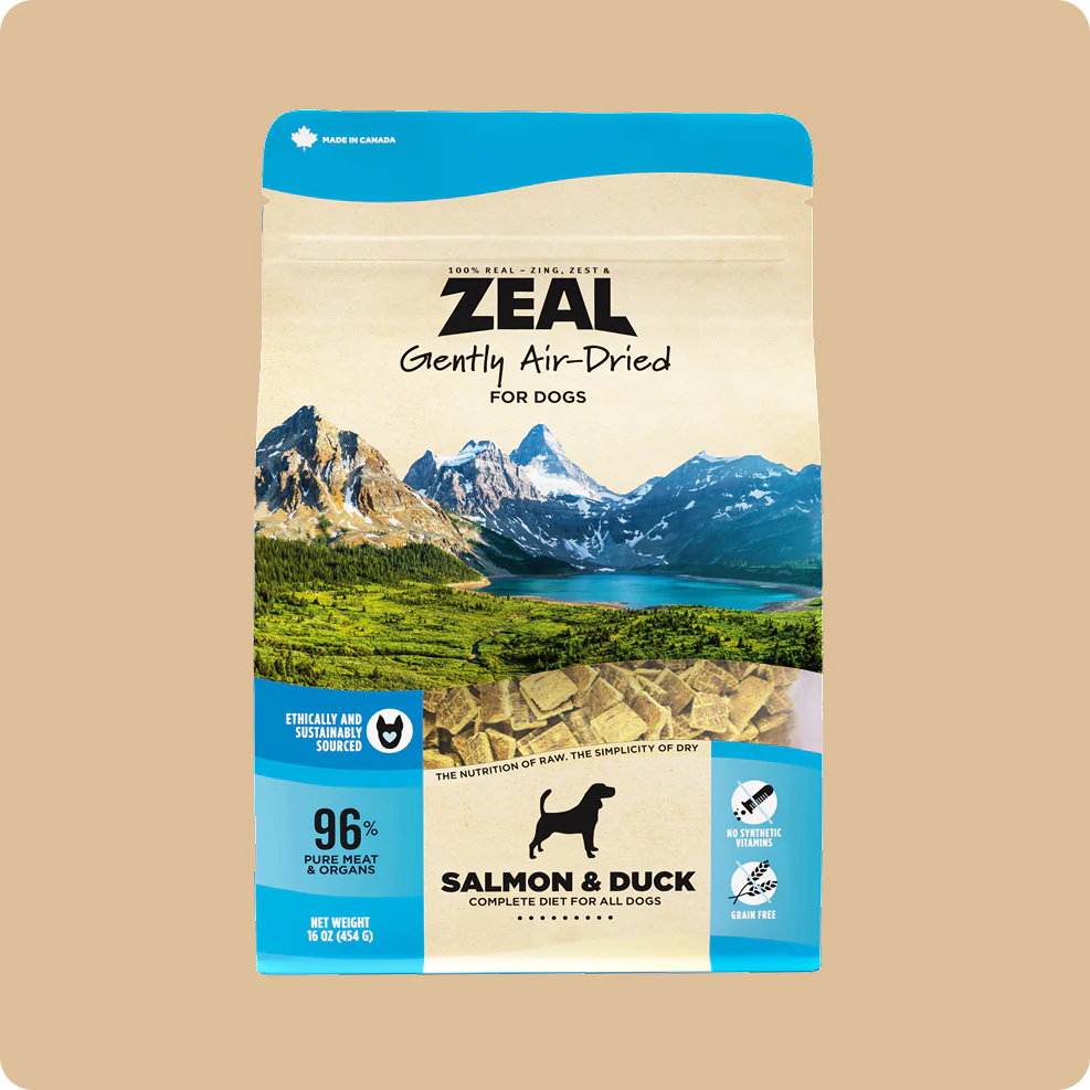 ZEAL Gently Air-Dried Grain Free Salmon & Duck Recipe for Dogs