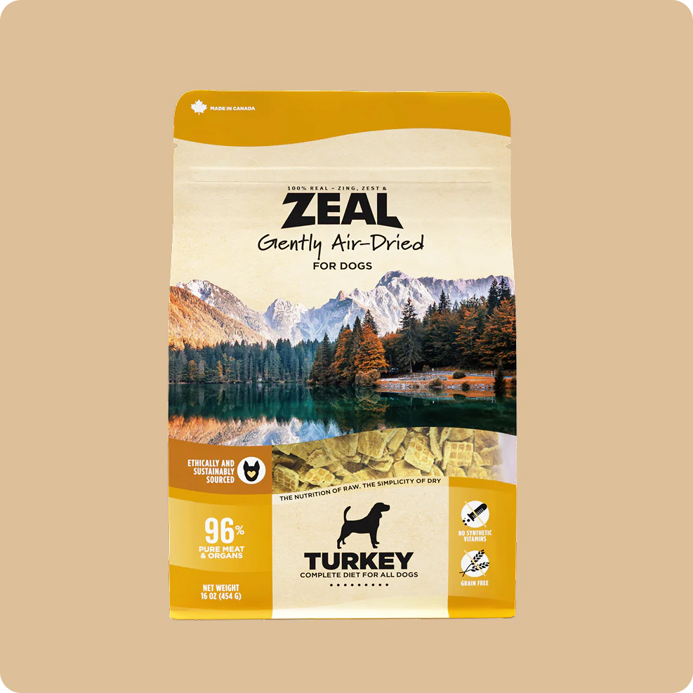 ZEAL Gently Air-Dried Grain Free Turkey Recipe for Dogs