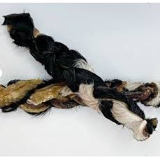 Grand Valley Quail Pet Treats Braided Beef Hide with fur