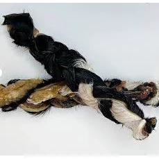 Grand Valley Quail Pet Treats Braided Beef Hide with fur by Grand Valley Quail Pet Treats