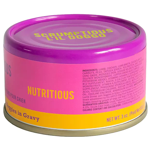 Scrumptious Doggo Lamb & Veggie Dinner In Gravy 85g by SCRUMPTIOUS