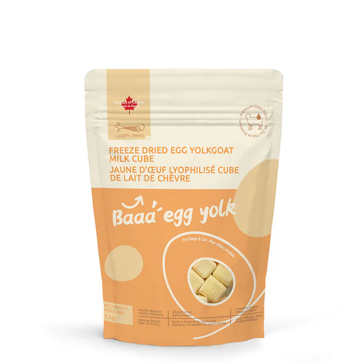 Loopy Paws Freeze-Dried Egg Yolk Goat Milk Cube for Dogs & Cats