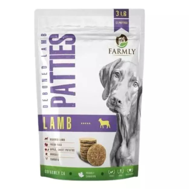 Farmly Gently Cooked Patties Lamb 3lbs