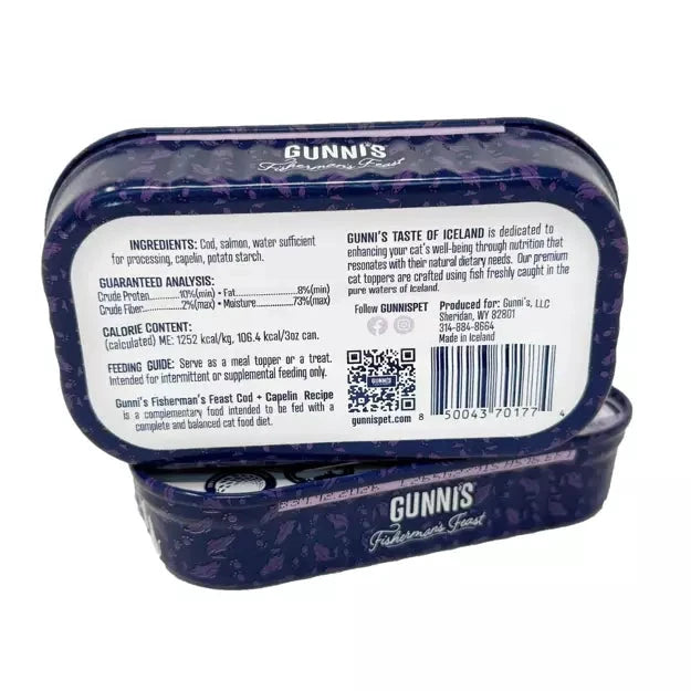 Gunni's Cod & Capelin Recipe Food Topper for Cats by GUNNIS