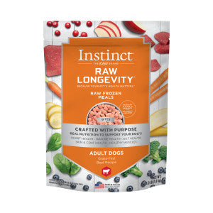 Instinct® Dog Food Raw Longevity Frozen Bites Grass-Fed Beef Recipe 4lb