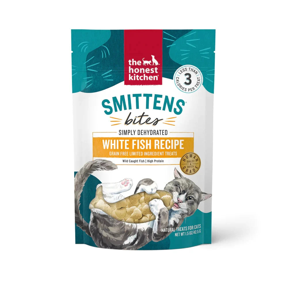 The Honest Kitchen® Smittens® Bites Simply Dehydrated Grain Free Whitefish Recipe Cat Treats 1.5 oz by the honest kitchen