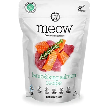 Meow Freeze Dried Cat Food Lamb & King Salmon Recipe by NZPF