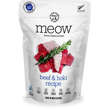 Meow Freeze Dried Cat Food Beef & Hoki Recipe