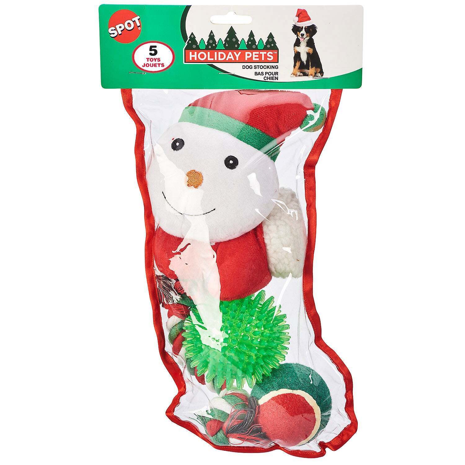 SPOT Holiday Stocking Large 5 Pc For Dogs