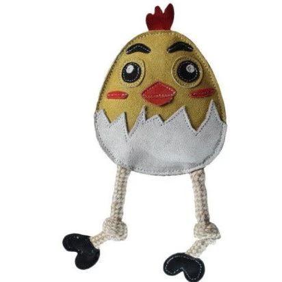 Leather Dog Toy - Chicken by Cosmic Pet