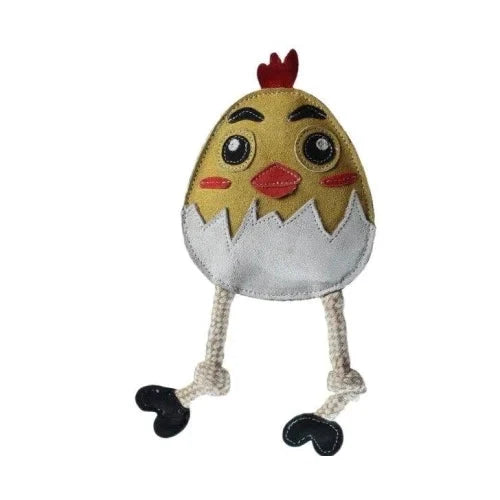 Leather Dog Toy - Chicken by Cosmic Pet