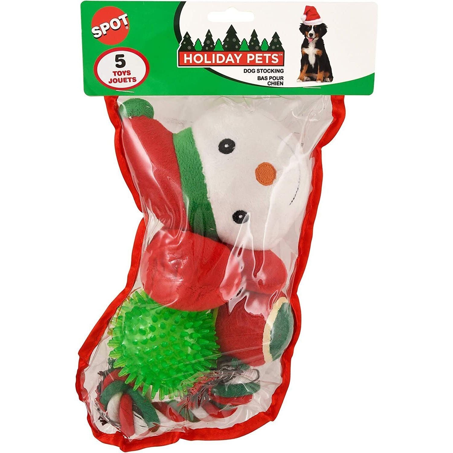SPOT Holiday Stocking Large 5 Pc For Dogs