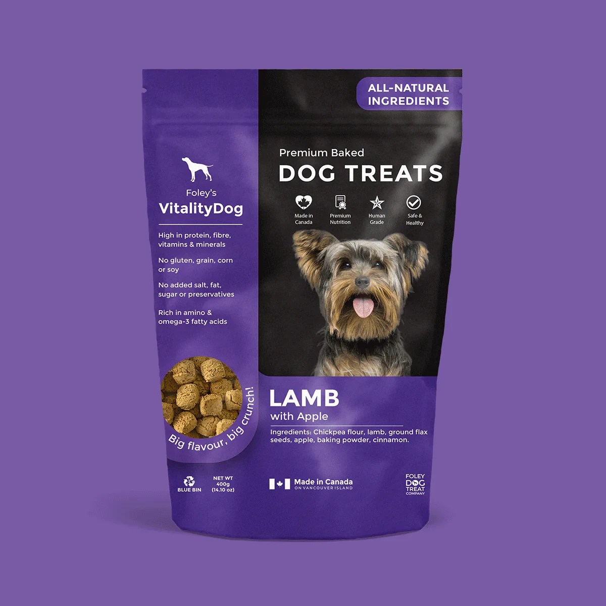Foley's VitalityDog Lamb with Apple by Foley Dog Treat