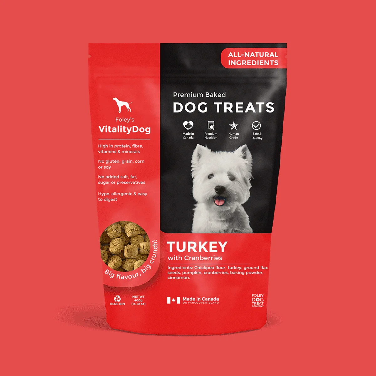 Foley's VitalityDog Turkey with Cranberry by Foley Dog Treat