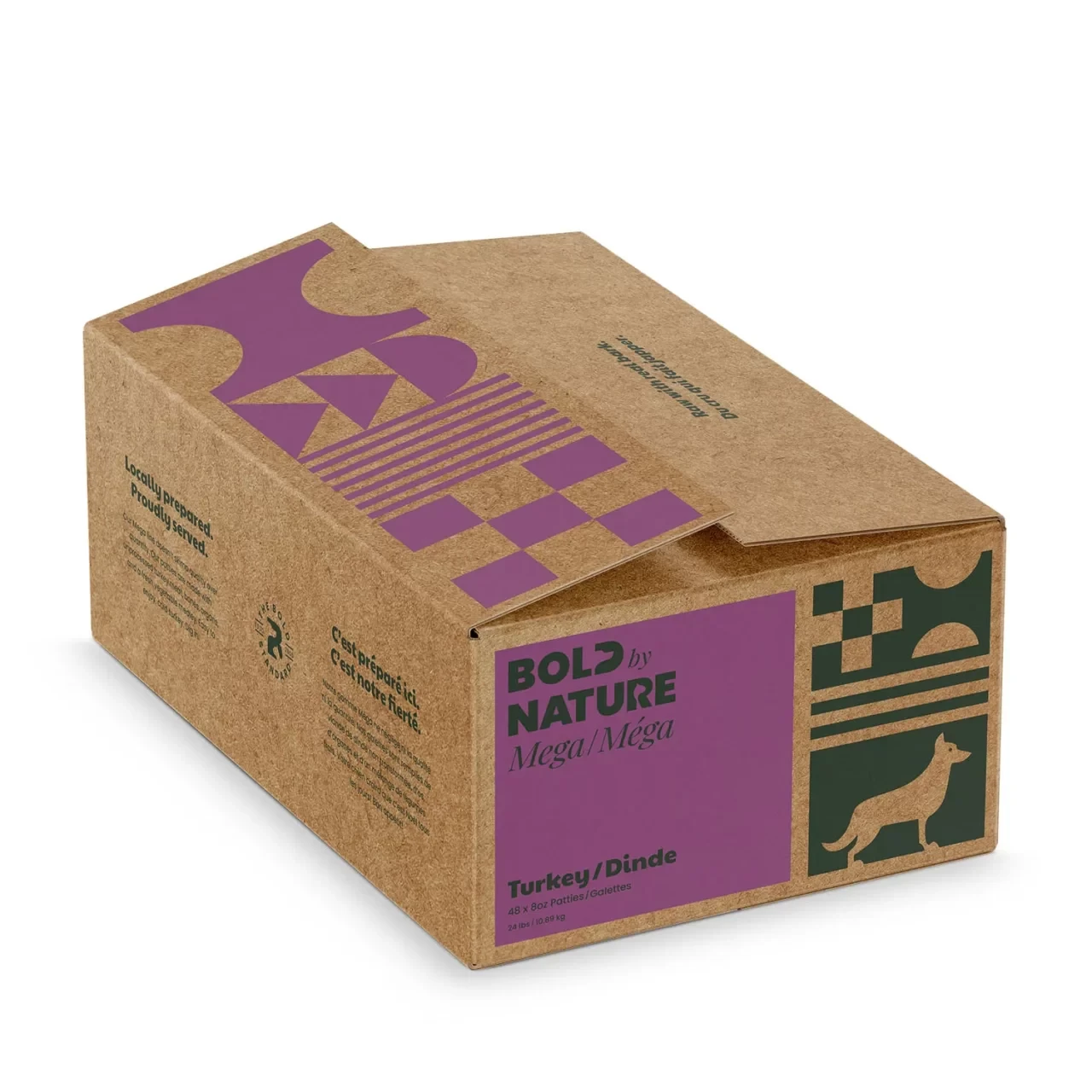 Bold by Nature Mega Dinde Nourriture surgelée pour chiens
